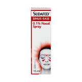 Sudafed nasal spray Sinus-Ease 0.1% 15ml (British brand)