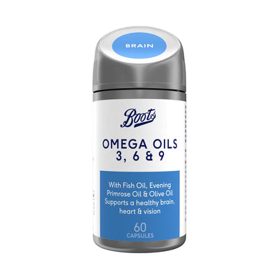 Boots Omega Öle 3 6 und 9 Nahrungsergänzungsmittel 60 Kapseln