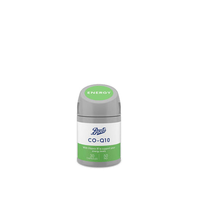 Boots Boots Co-Q10 50mg Food Supplement 30 Capsules (1 Month Supply)- Buy online at McGrocer