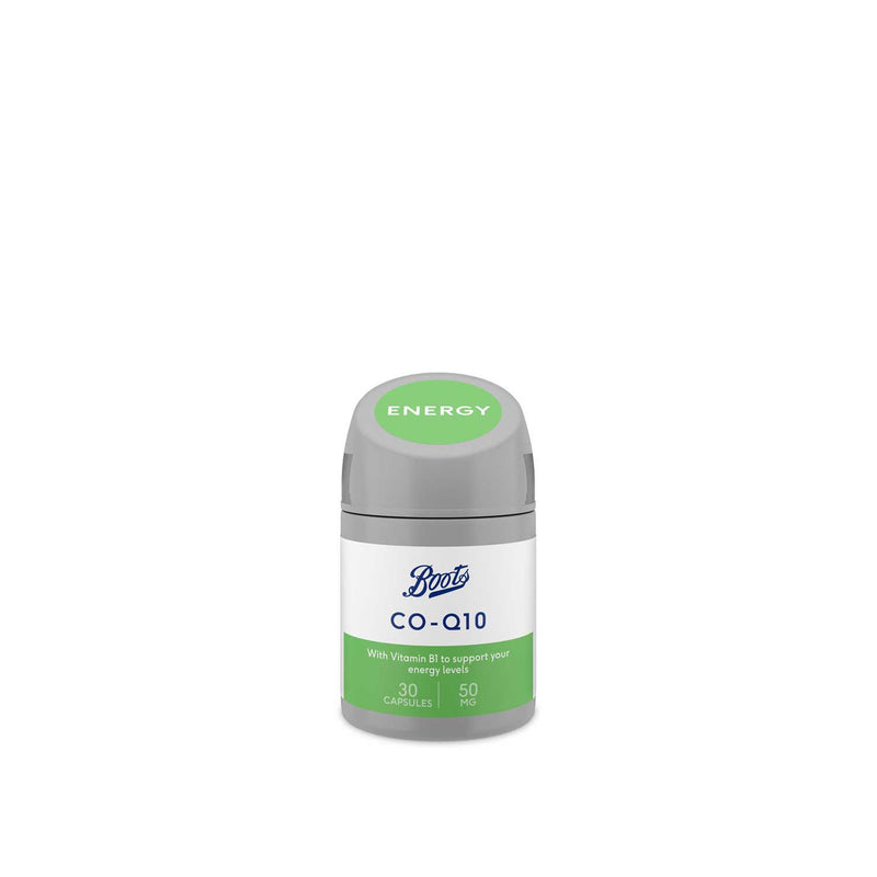 Boots Co-Q10 50mg food supplement 30 capsules - British product