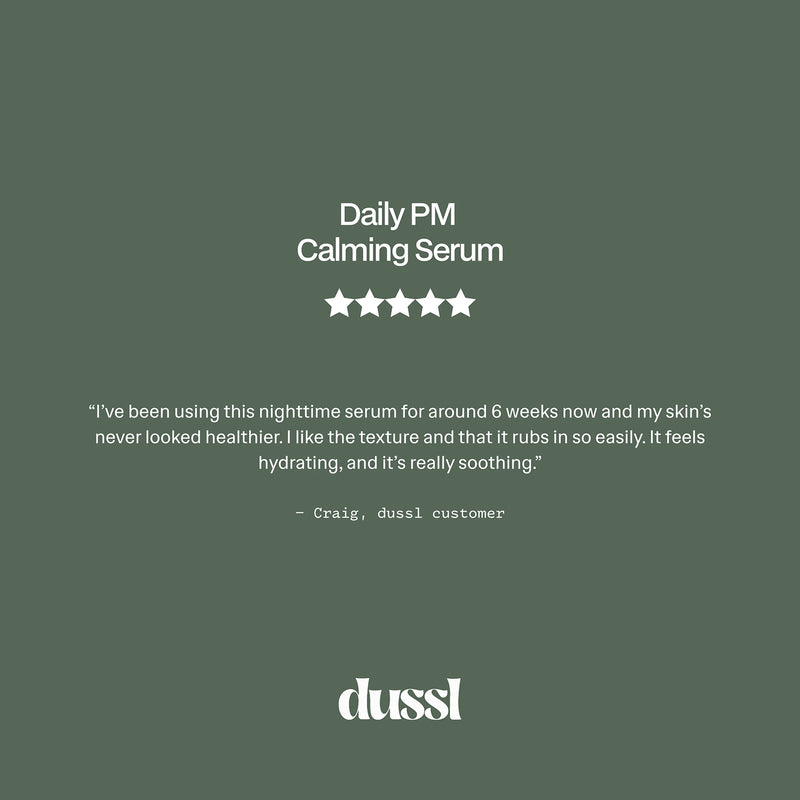 dussl calming serum daily PM, imported from the UK