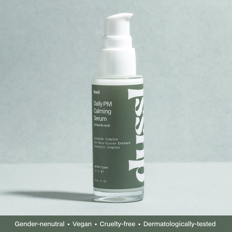 dussl calming serum daily PM, imported from the UK