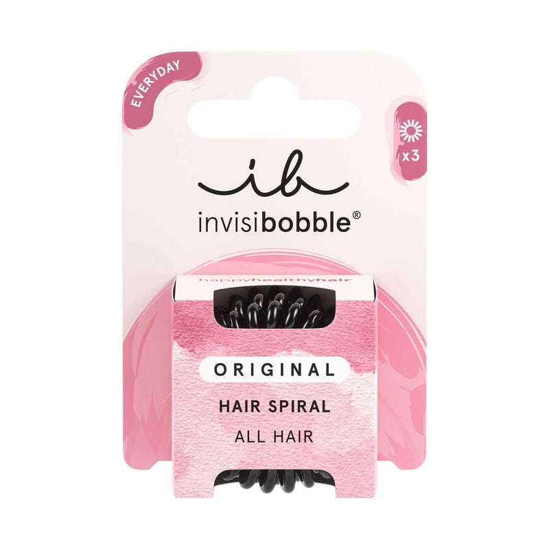 invisibobble original black hair ties 3 pack - British product