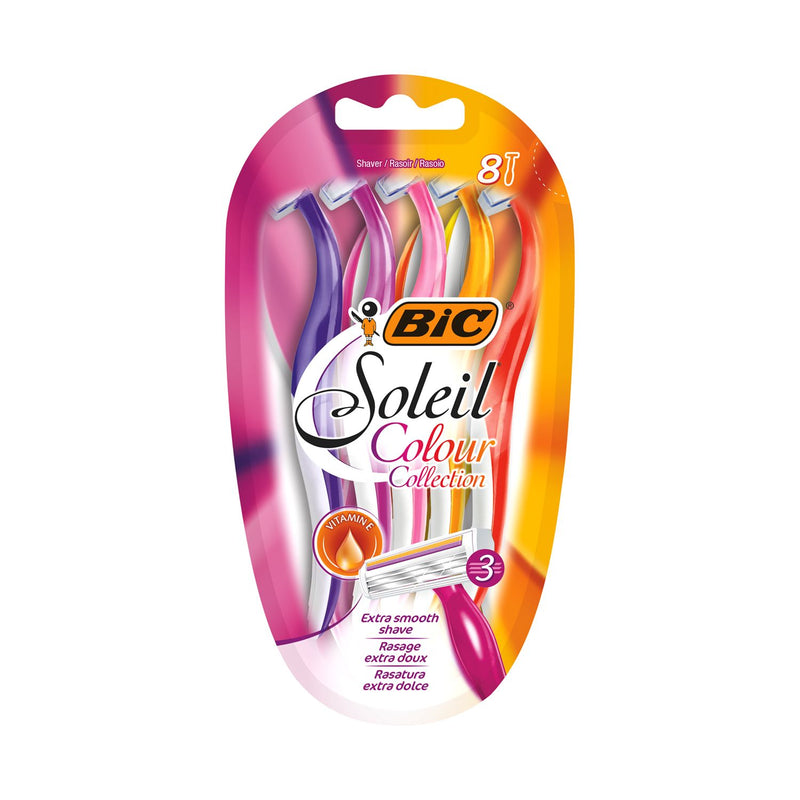 BIC Soleil Colour Collection Disposable Razors 8 Pack - British product