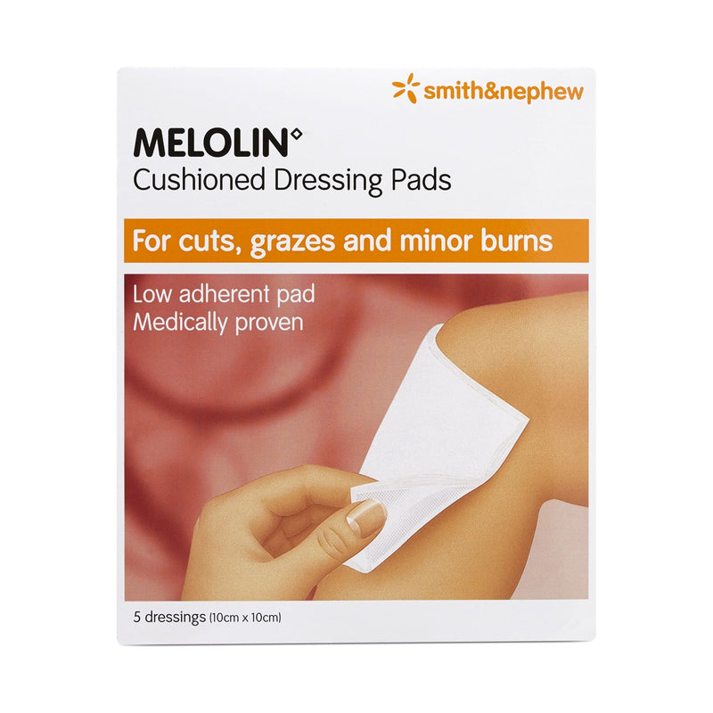 Smith & Nephew Melolin dempede bandasjeputer 10x10cm, britisk versjon