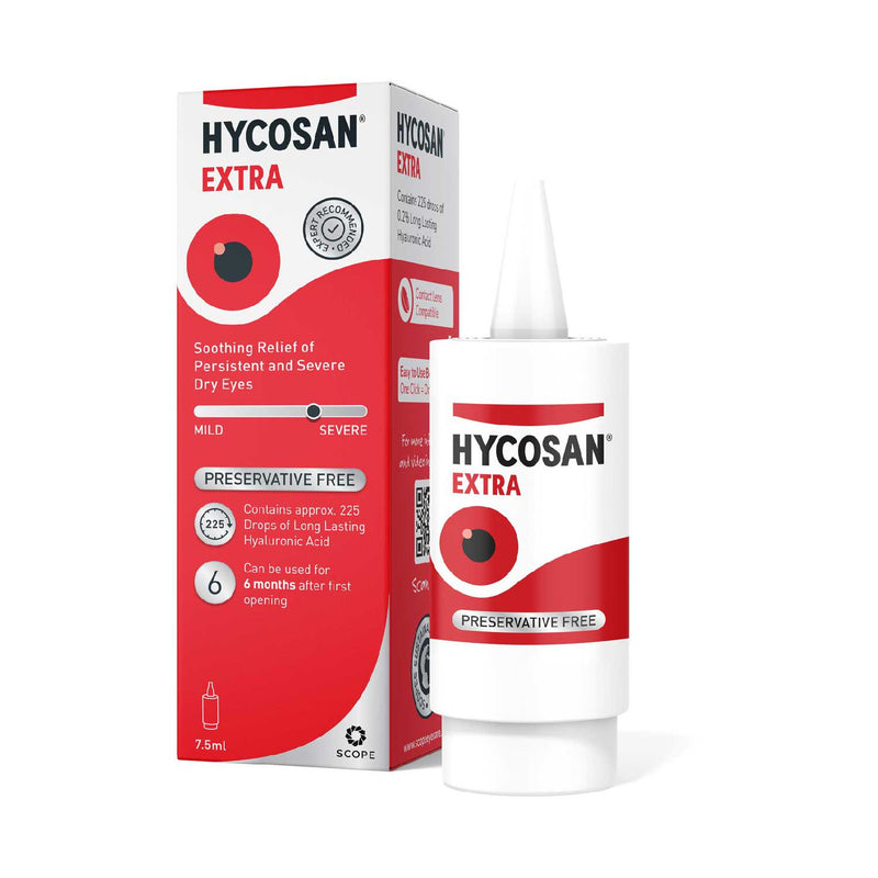 Hycosan Extra eye drops 225 drops, imported from the UK