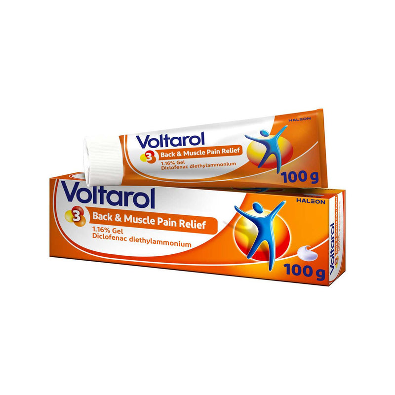 Voltarol Back and Muscle Pain Relief Gel 1.16% 100g (British brand)