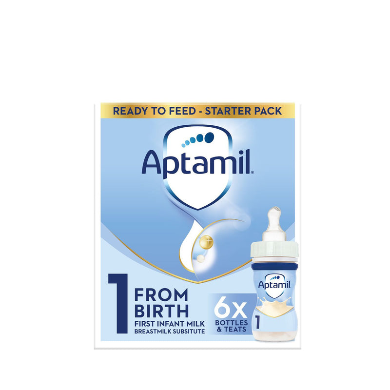 Aptamil first infant milk liquid formula starter pack 6x70ml - British product
