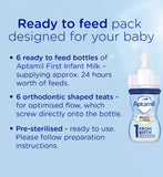 Aptamil first infant milk liquid formula starter pack 6x70ml - British product