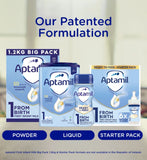 Aptamil first infant milk liquid formula starter pack 6x70ml - British product