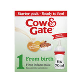 Cow & Gate First Infant Milk Liquid Formula 6x70ml - British product
