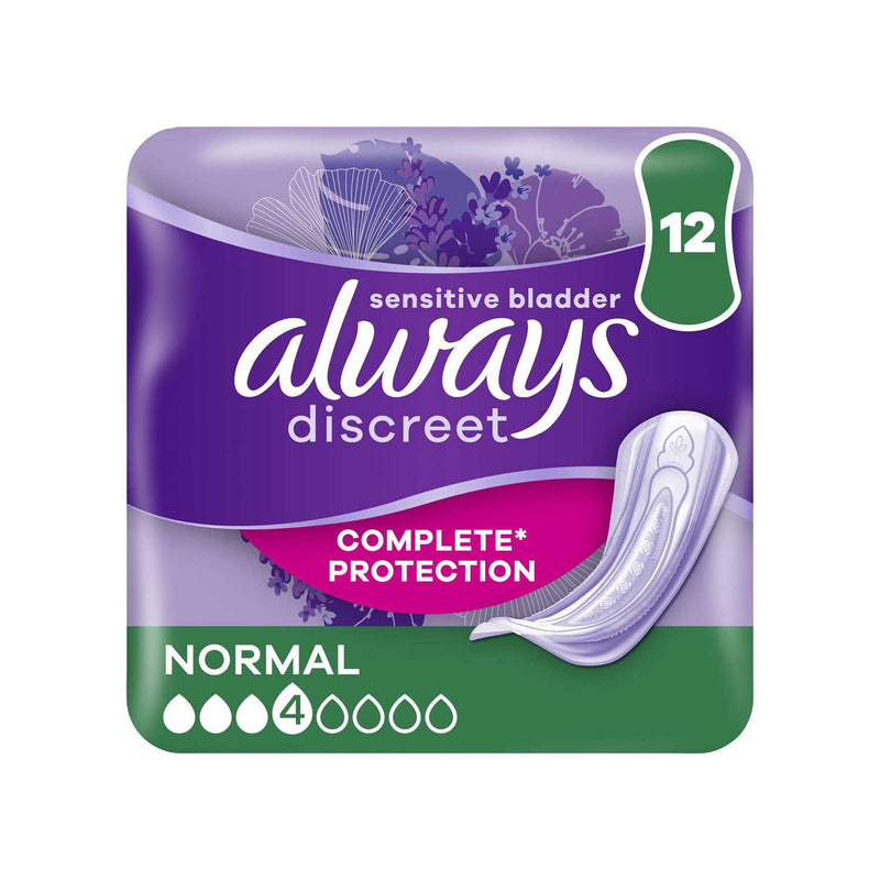 Always Discreet Inkontinenzeinlagen Normal, 12er-Pack, britische Version