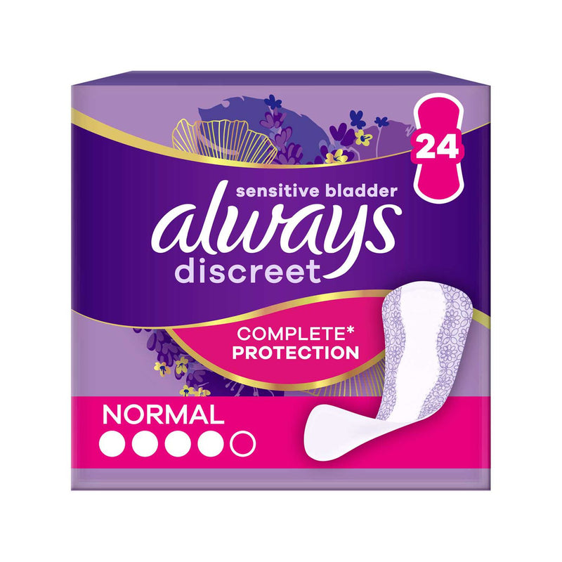 Always Discreet normale Inkontinenzeinlagen 24er-Pack (britische Marke)