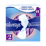 Always FlexProtect Damenbinden Lang mit Flügeln 11 Binden - Britisches Produkt