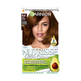 Boots Garnier Nutrisse 4.3 Dark Golden Brown Permanent Hair Dye- Buy online at McGrocer