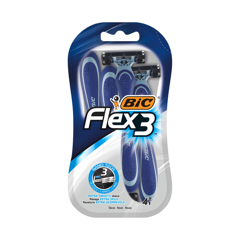BIC Flex 3 Comfort razors 4 pack, imported from the UK