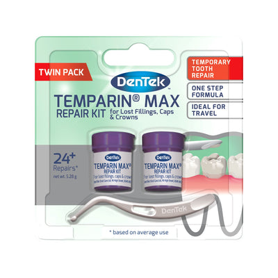 Boots DenTek Temparin Max Dental Repair Kit Twin Pack Temporary Filling Material 24 Repairs- Buy online at McGrocer