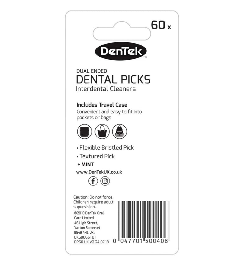 DenTek Dual Ended Tooth Picks 60 Pack - British product