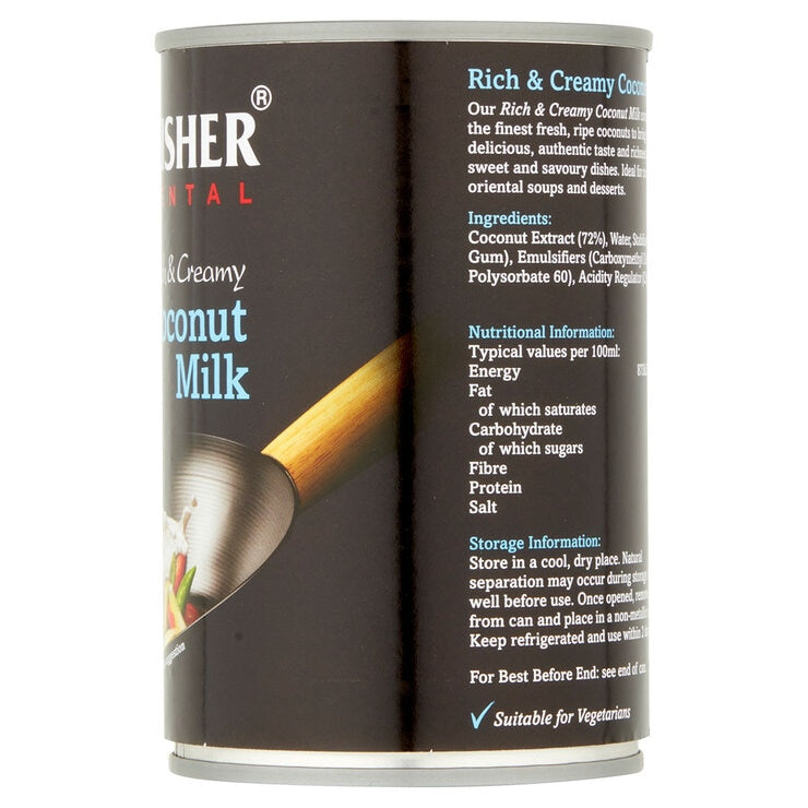 Kingfisher Oriental Coconut Milk 6 x 400ml, UK version