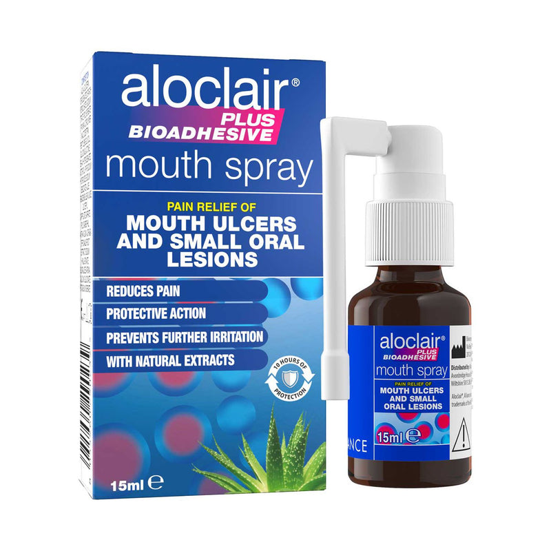 Aloclair Plus bioadhesive oral care spray 15ml - British product