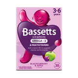 Bassetts Blackcurrant Apple Flavour Multivitamins Omega 3 30s - British product