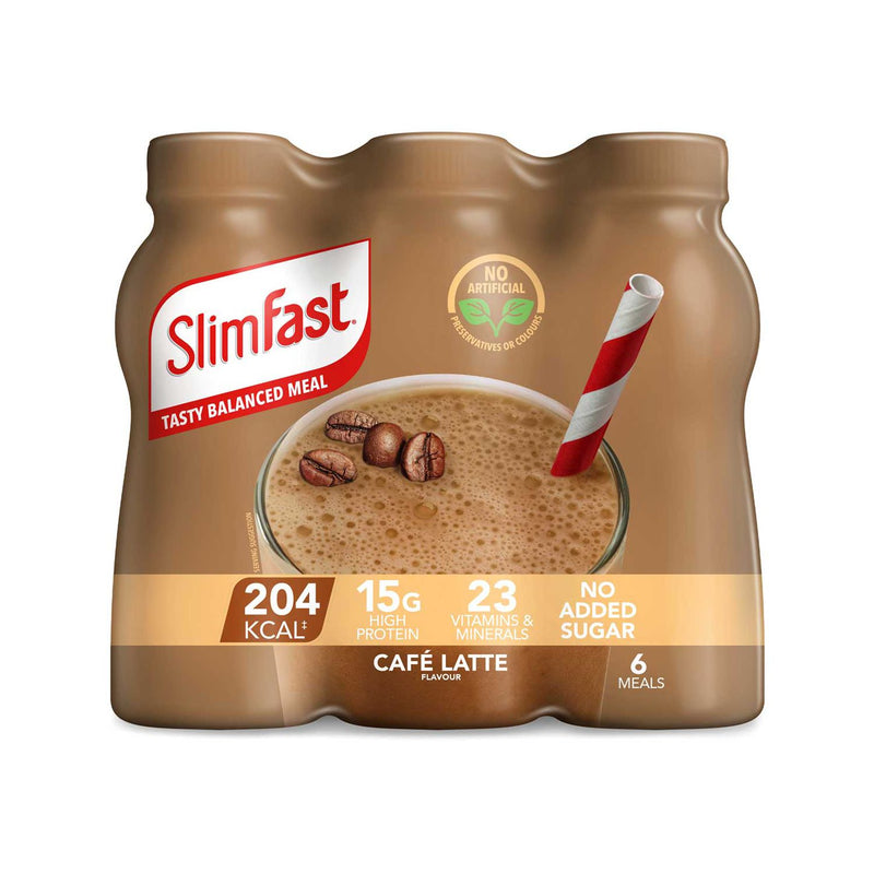 SlimFast Café Latte protein shake 6 x 325ml (British brand)