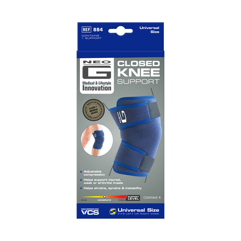 Neo G closed knee support with heat therapy, UK version