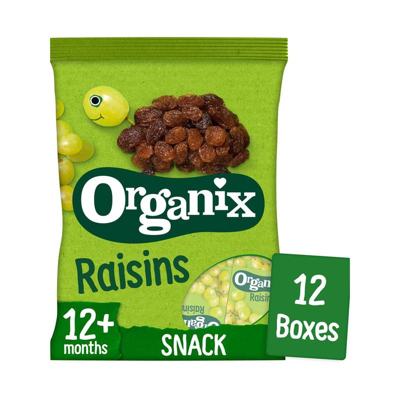 Organix Mini Organic Raisin Snack Boxes Multipack 168g, imported from the UK