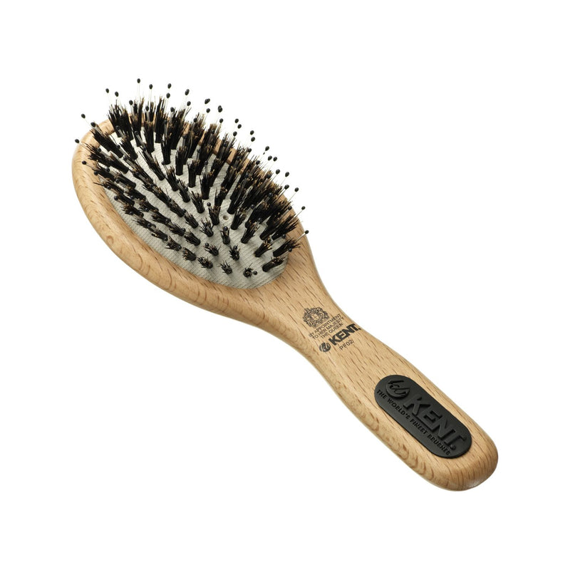 Kent Brushes small paddle brush, natural bristle and nylon, travel size (British brand)