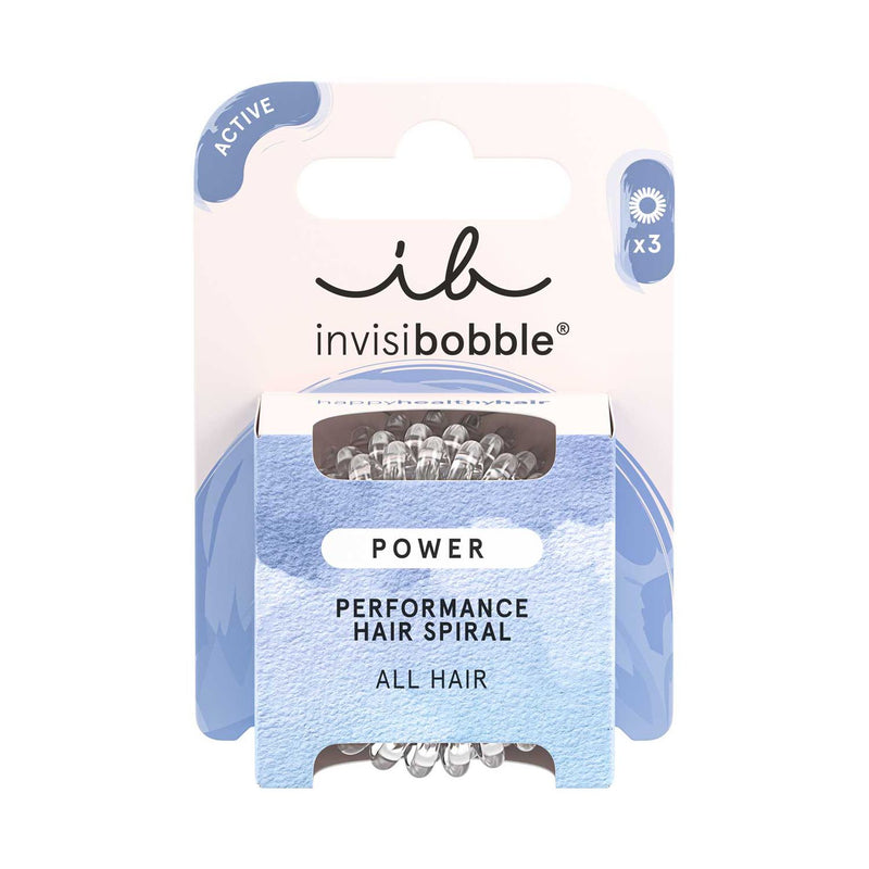invisibobble POWER Clear strong hold hair ties 3 pack - British product