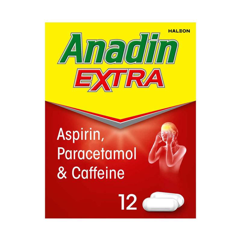 Anadin Extra Triple Action Pain Relief Caplets Box - British product
