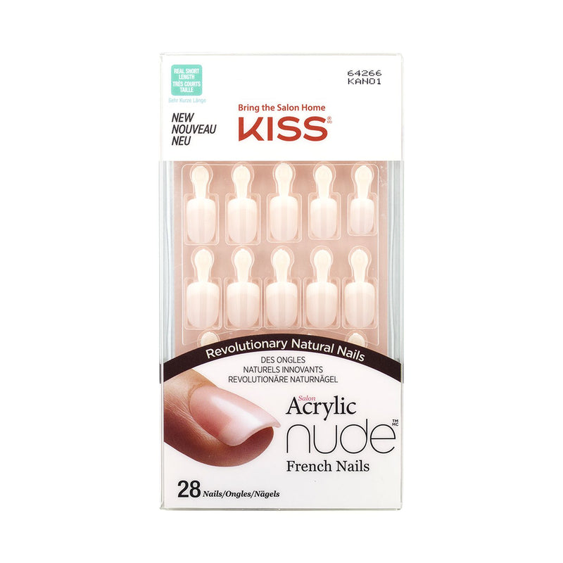 KISS Salon Acrylic Nude cashmere fake nails (British brand)
