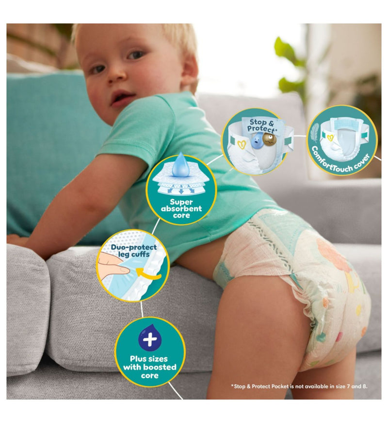 Pampers Baby Dry nappies Size 4+ 76 Pack, imported from the UK