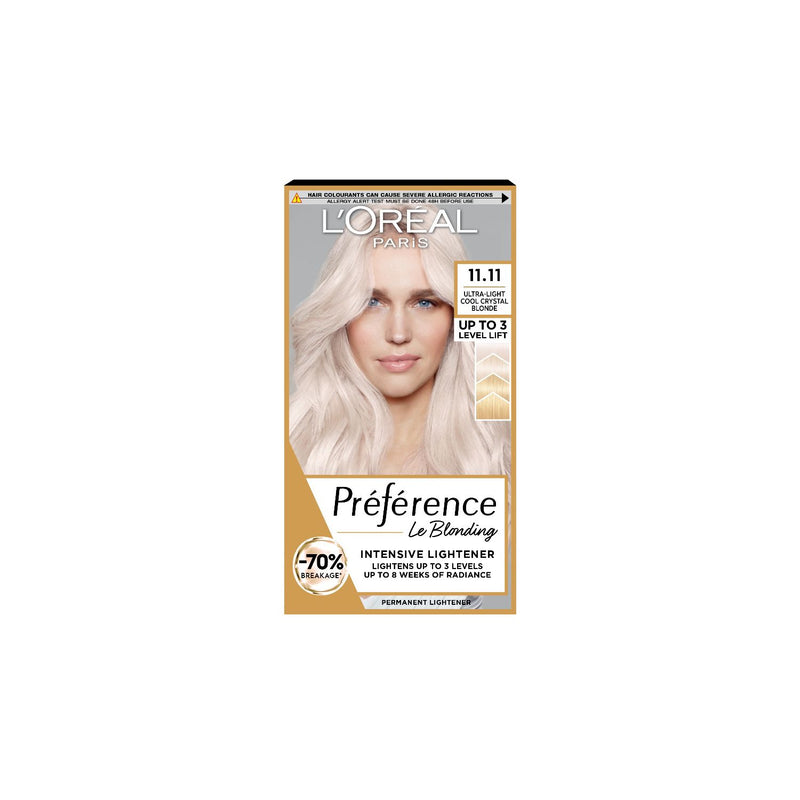 L'Oreal Preference 11.11 Cool Crystal Blonde hair toner, UK version