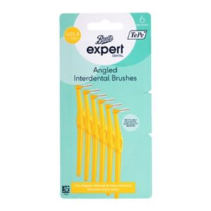 Boots TePe Angled Interdental Brush Yellow 0.7mm 6 Pack- Buy online at McGrocer