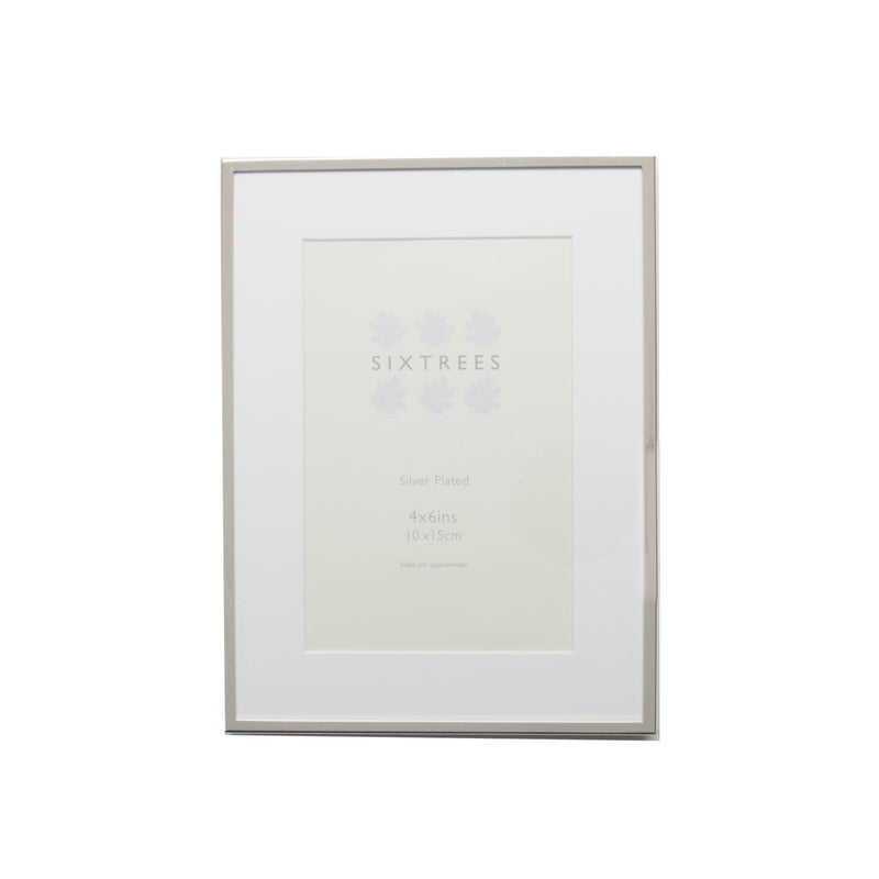 Sixtrees Park Lane silver photo frame 4x6, imported from the UK