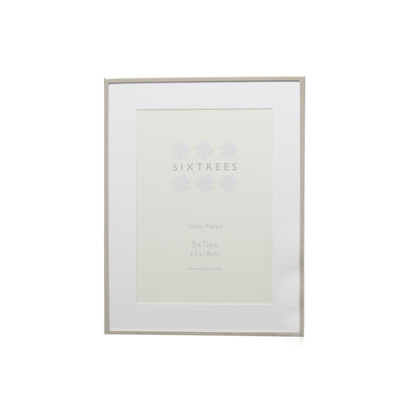 Sixtrees silver photo frame Park Lane 5x7 inch (British brand)