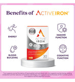 Active Iron iron supplement 30 capsules, imported from the UK