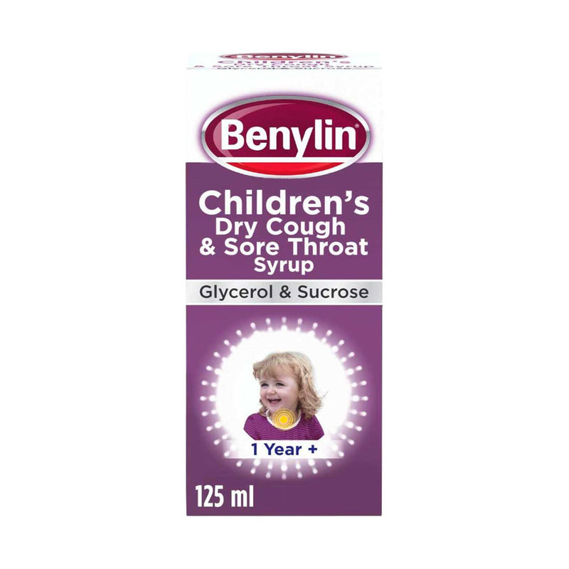 Benylin Children's Dry Cough Syrup 125ml - British product