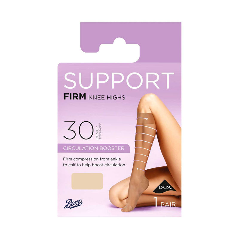 Boots Firm Support Compression Knee Highs Nude - British product