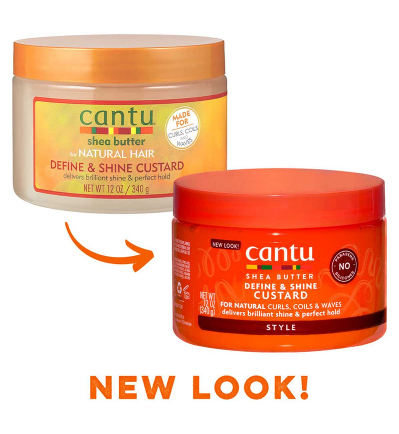 Cantu Shea Butter Define Shine Custard 340g imported from the UK