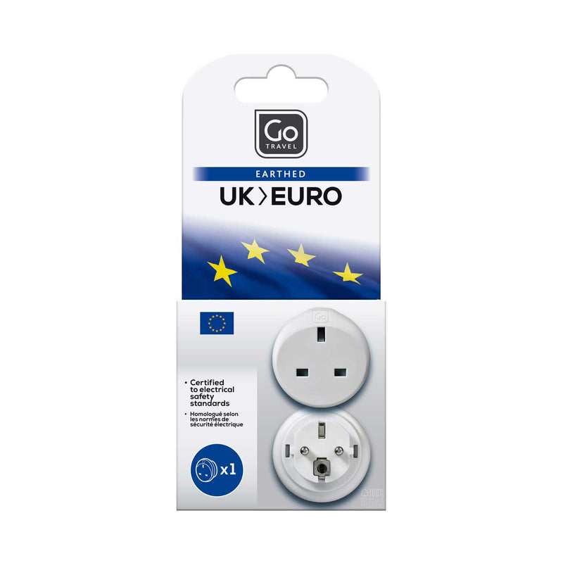 Go Travel UK to Euro Adapter for European Sockets, UK version