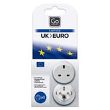 Go Travel UK to Euro Adapter for European Sockets, UK version