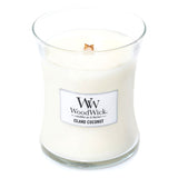 WoodWick Island Coconut medium jar candle, imported from the UK