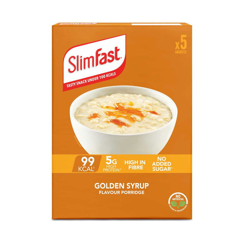 SlimFast golden syrup flavour porridge sachets 5x29g, UK version