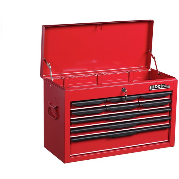 Hilka 9 drawer tool chest in powder coated steel, imported from the UK