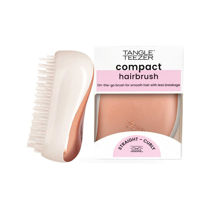 فرشاة فك تشابك الشعر Tangle Teezer Compact Styler باللون الذهبي الوردي (علامة تجارية بريطانية)