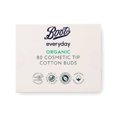 Boots Boots Everyday Organic Cosmetic Tip Cotton Buds 80 Pack- Buy online at McGrocer