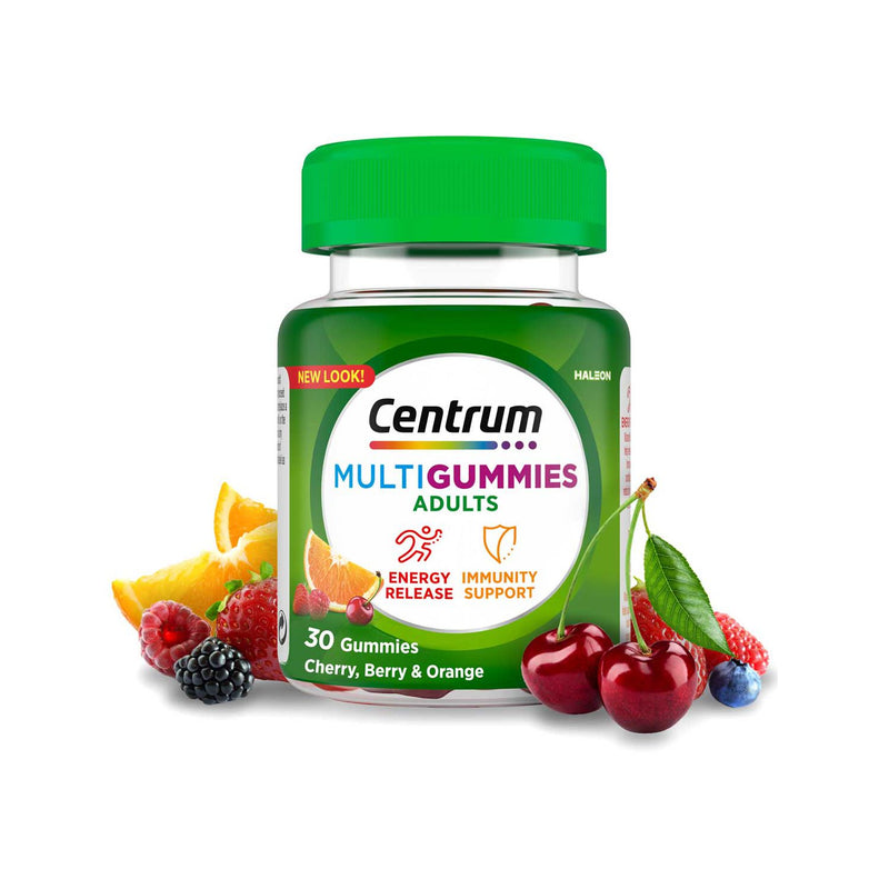 Centrum MultiGummies فيتامينات متعددة بنكهة الفواكه المشكلة، 30 قطعة، مستورد من المملكة المتحدة