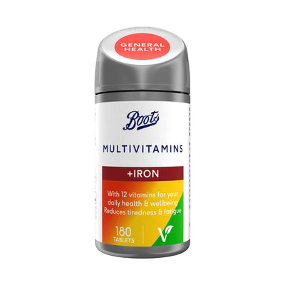 Boots Boots Multivitamins with Iron 180 Tablets Food Supplement- Buy online at McGrocer